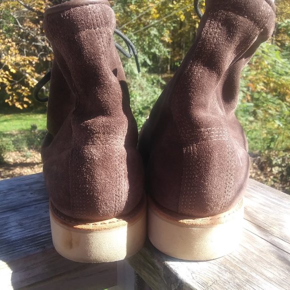 Timberland's Dark brown leather suede boots size 9M Vibram soles - Picture 5 of 15